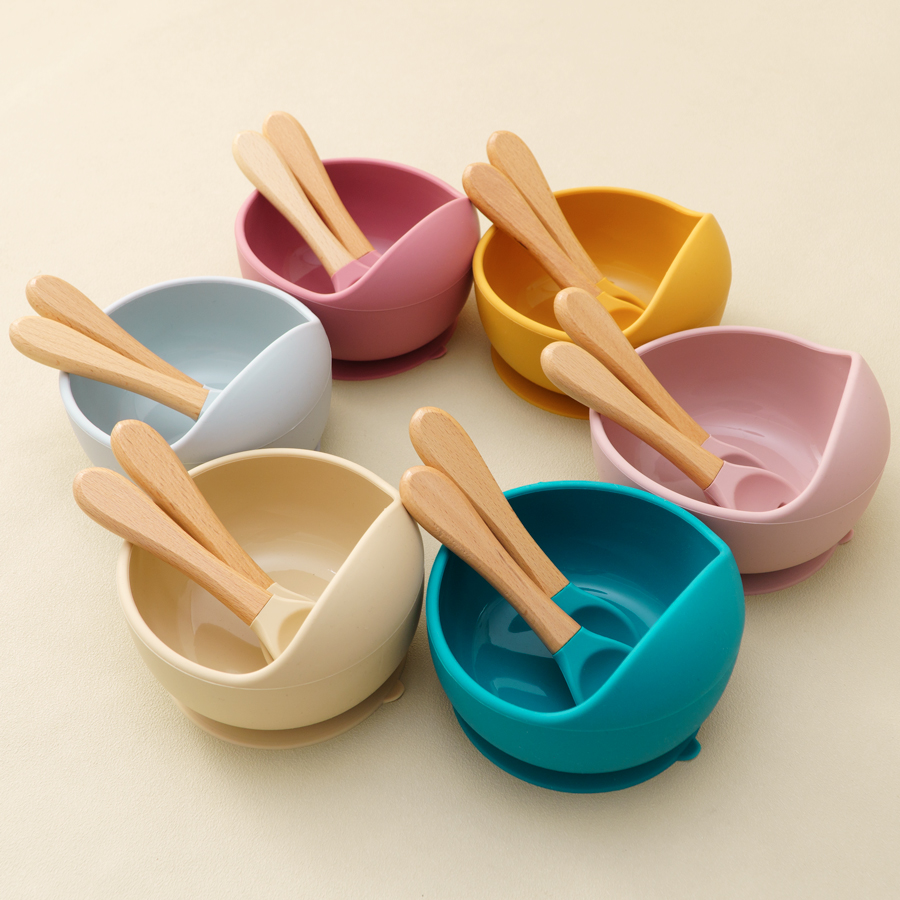 Baby Food Utensil - Mamaplan 3PCS 아기 실리콘 먹이 세트