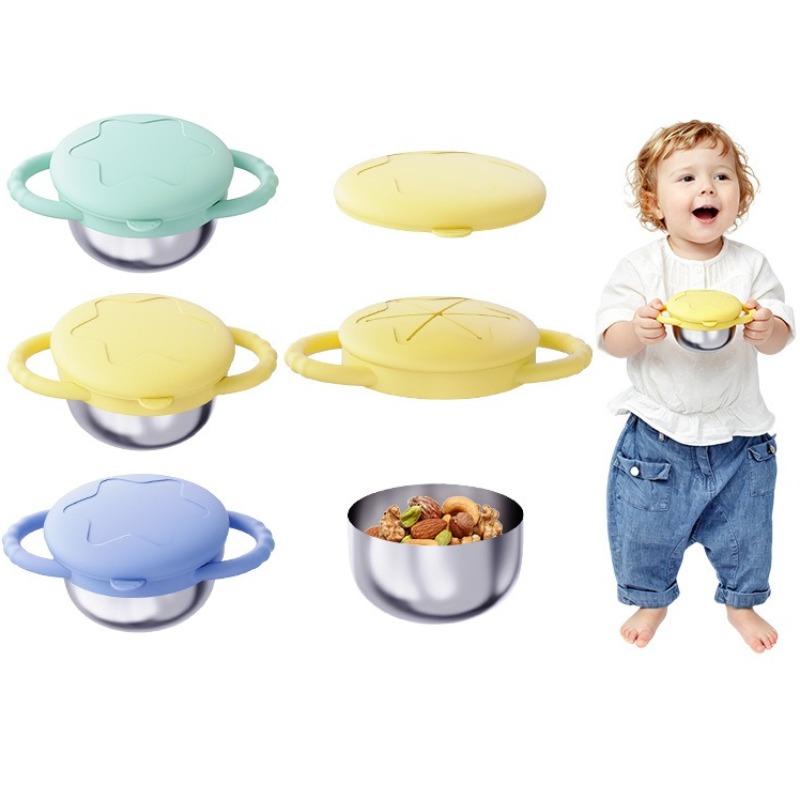 Snack Cup Toddler - 유아용 스테인리스 스낵컵 여행용 뚜껑 분리형
