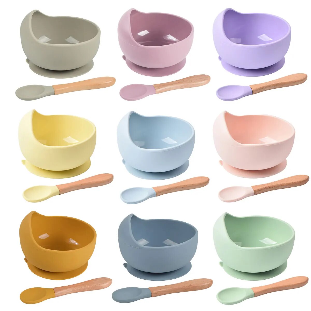 Baby Food Utensil - 어린이용 실리콘 아기 급식 그릇 식기,