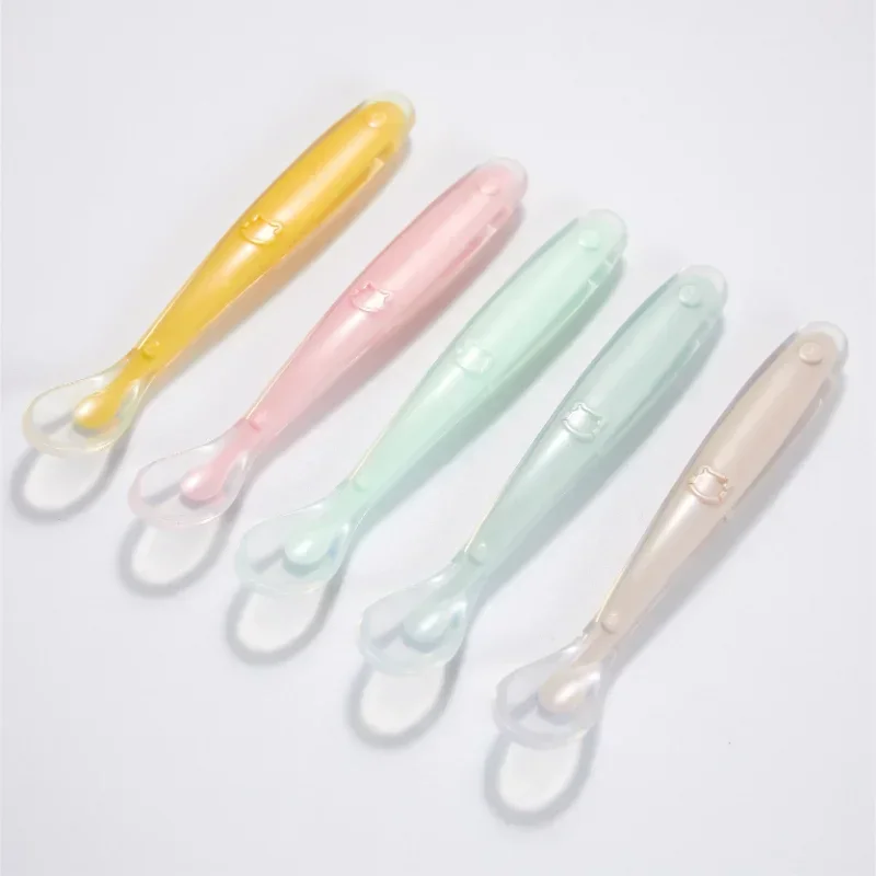 Baby Food Utensil - 부드러운 실리콘 아기 숟가락 유아 보완