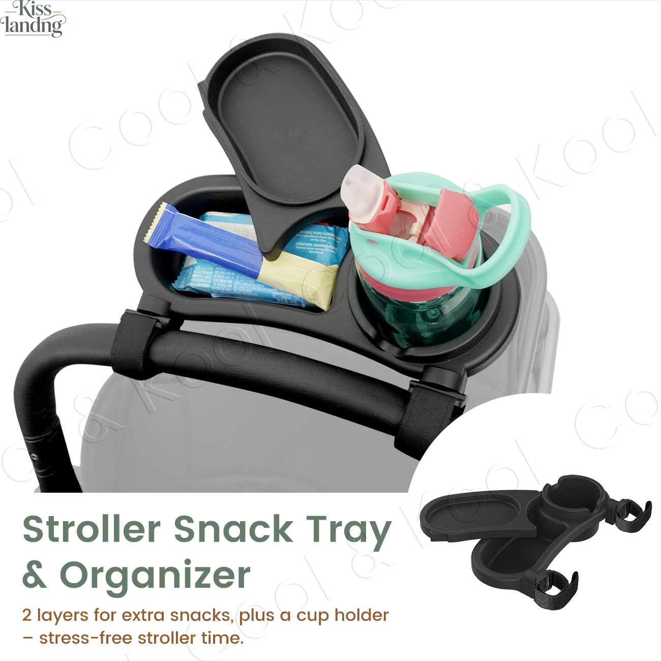 Snack Cup Toddler - 유니버설 유모차 스낵 트레이, 웹빙이 있는