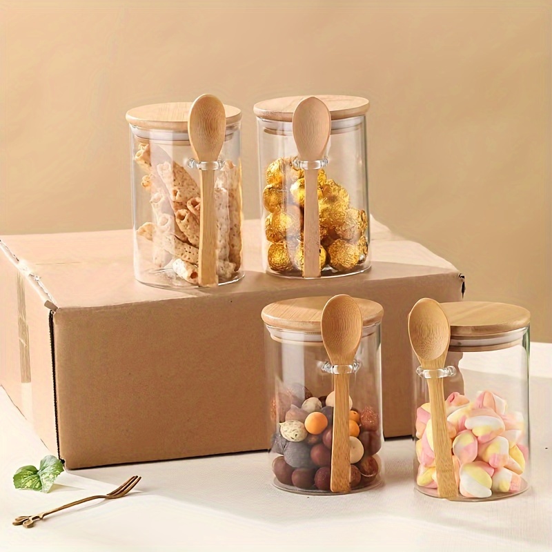 Baby Food Containers Glass - 280ml 캔디 병, 비스킷 병, 밀폐된