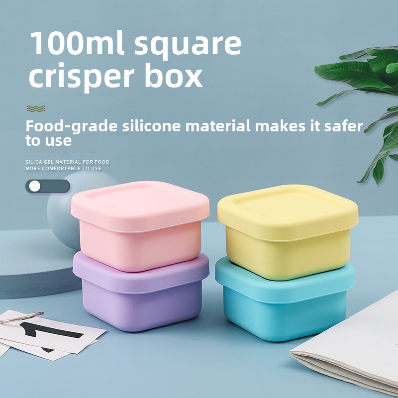 Baby Food Containers Glass - 5가지 색상 실리콘 미니 도시락 -