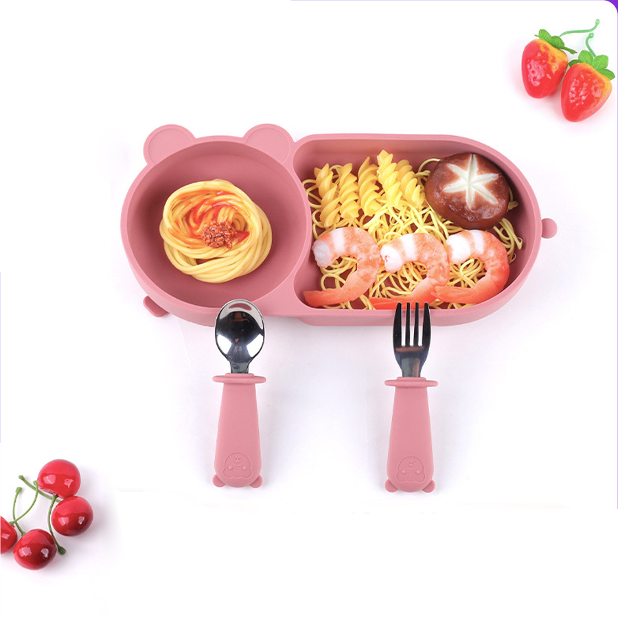 아기 실리콘 흡입 컵 그릇 귀여운 곰 디자인 마카롱 색 - Baby Food Processor 리뷰 및 가격
