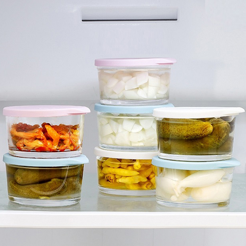 전자레인지 사용 가능 원형 식품 보관 용기 고붕규산 유 - Baby Food Containers Glass 리뷰 및 가격