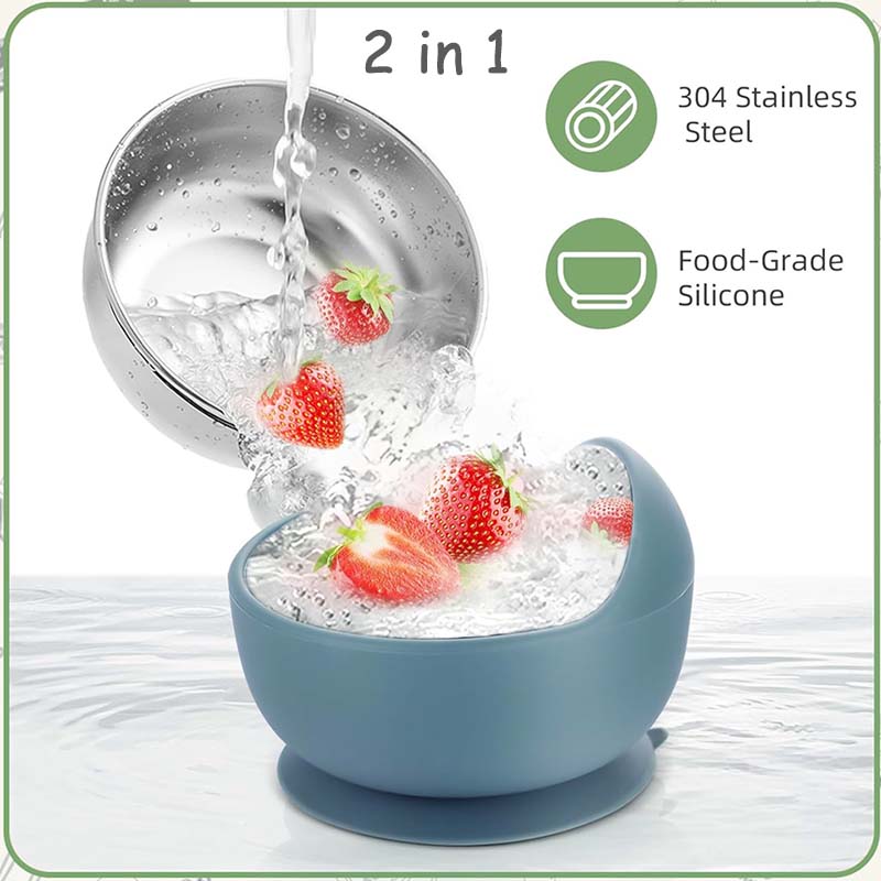 3Pcs 세트 숟가락으로 아기 먹이 그릇 스테인레스 스 - Baby Food Utensil 리뷰 및 가격