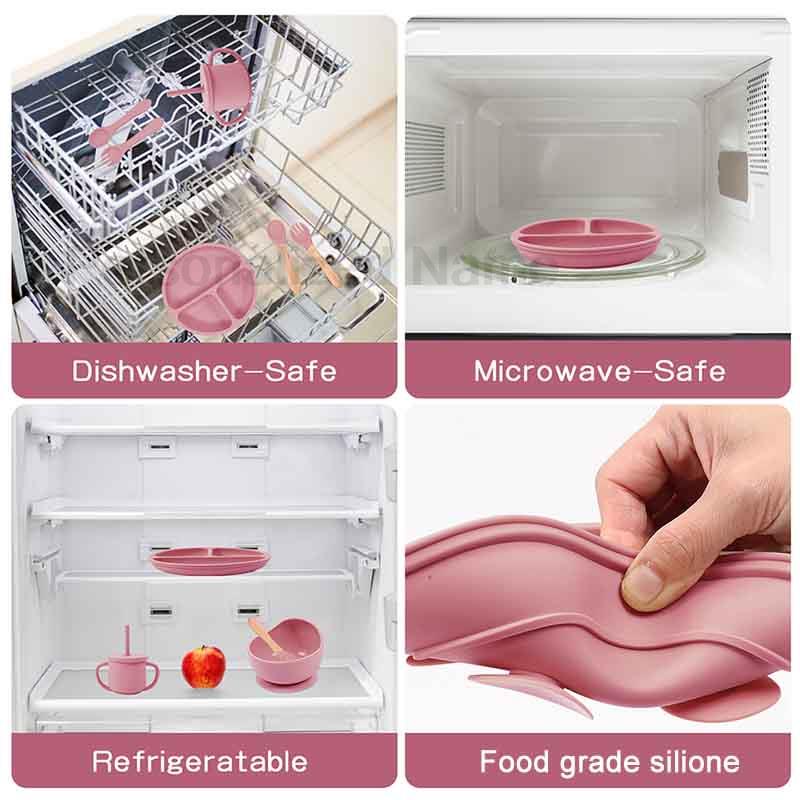 6Pcs 아기 먹이 세트 무료 맞춤 이름 어린이 실리콘 - Baby Food Utensil 리뷰 및 가격