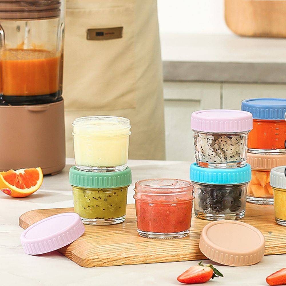 6개 다용도 유리 이유식 병 재사용 가능 눈금 표시 소 - Baby Food Containers Glass 리뷰 및 가격