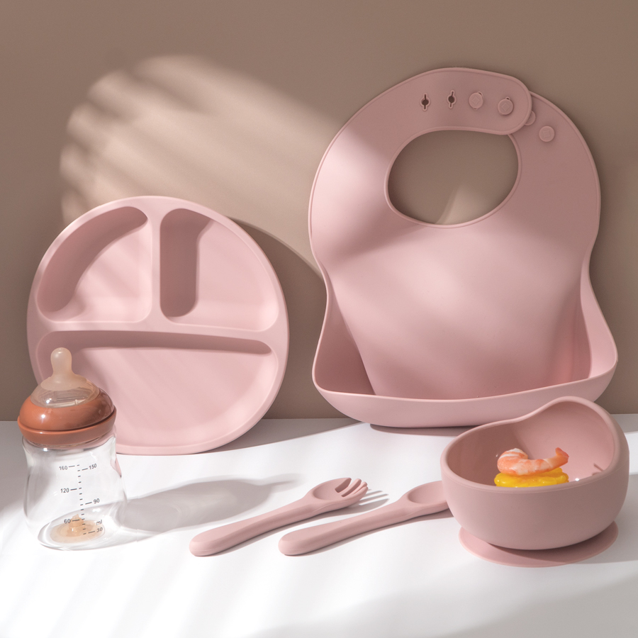 5Pcs 아기 실리콘 먹이 세트 어린이를위한 라운드 식 - Baby Food Utensil 리뷰 및 가격