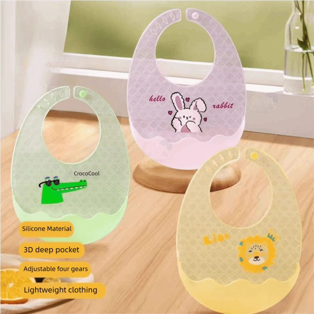 귀여운 방수 아기 턱받이 실리콘 소프트 어린이 식사용  - Baby Food Apron 리뷰 및 가격