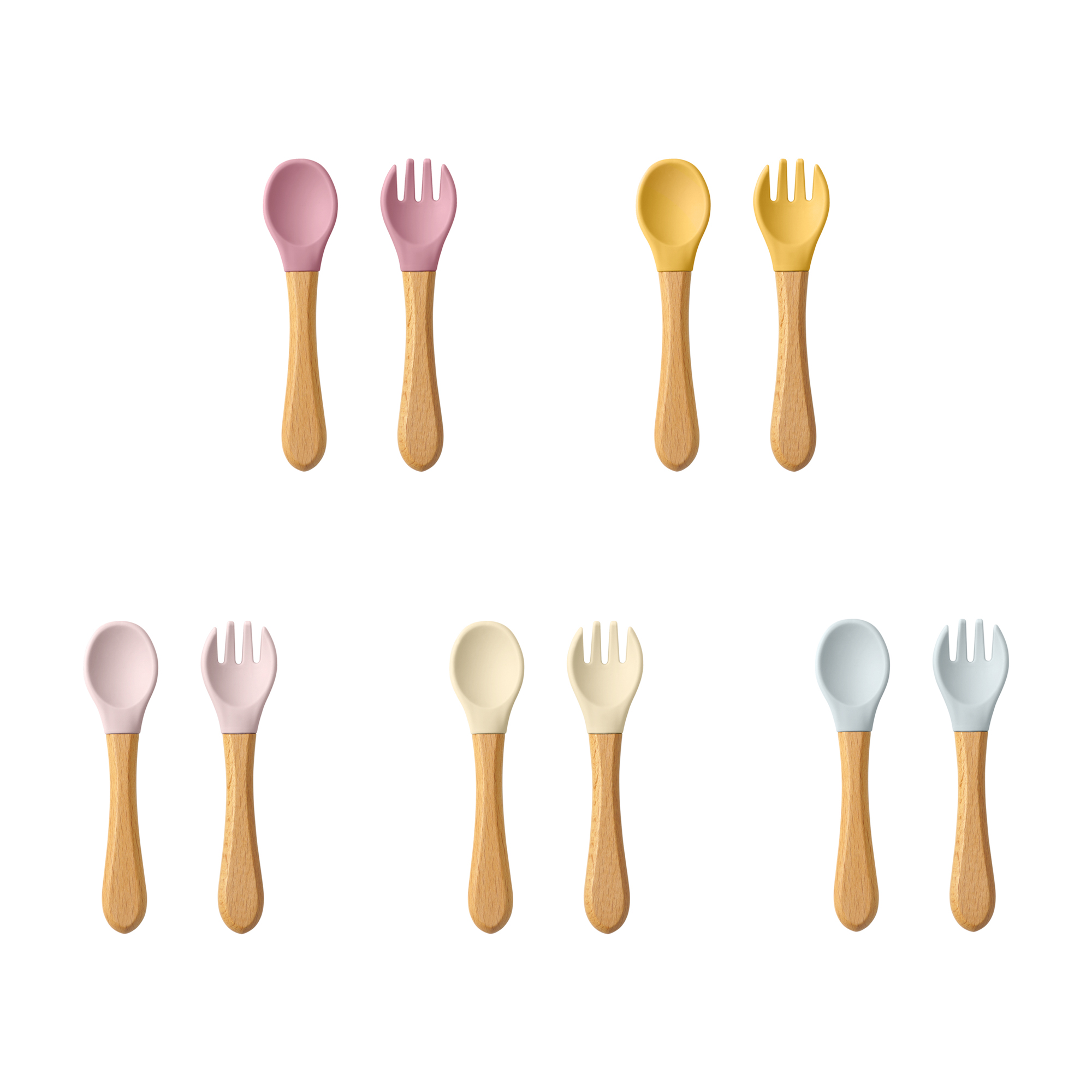 Mamaplan 실리콘 아기 숟가락 포크 나무 손잡이  - Baby Food Utensil 리뷰 및 가격