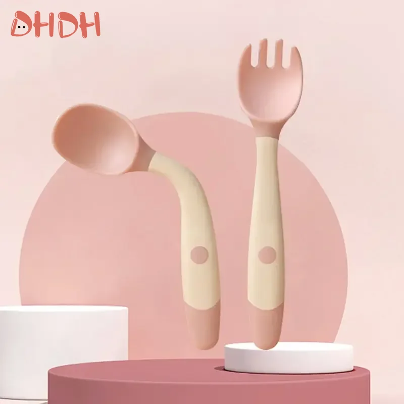 아기 및 어린이 스푼 및 포크 세트, 부드럽고 구부릴  - Baby Food Set 리뷰 및 가격