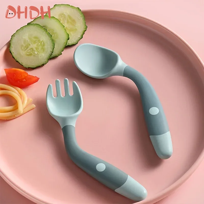 아기 및 어린이 스푼 및 포크 세트, 부드럽고 구부릴  - Baby Food Set 리뷰 및 가격