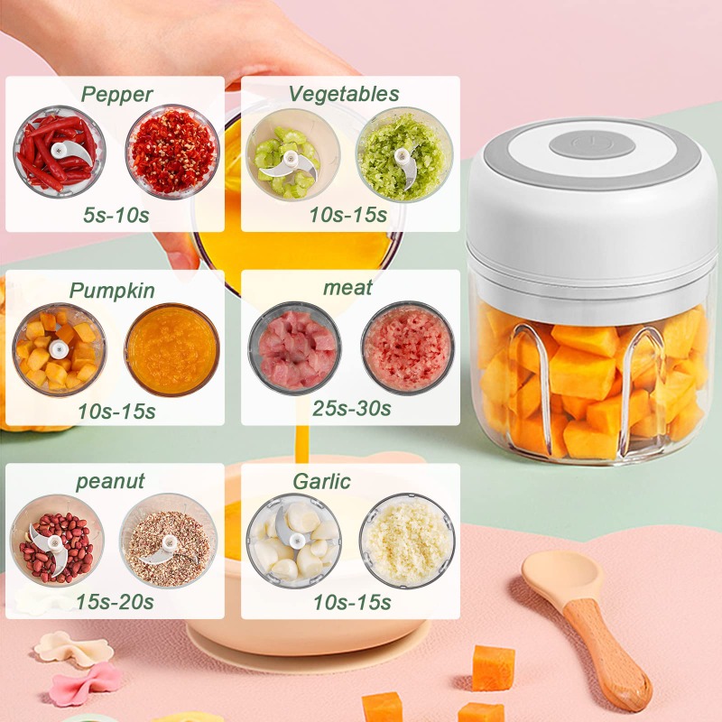 250ML 전기 마늘 분쇄기 가정용 다기능 고기 분쇄기 - Baby Food Processor 리뷰 및 가격