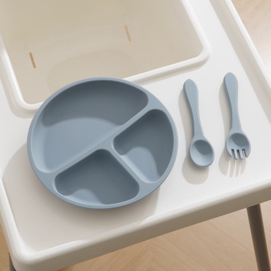 3PCS 어린이 식기 세트 아기 먹는 음식 훈련 실리콘 - Baby Food Utensil 리뷰 및 가격