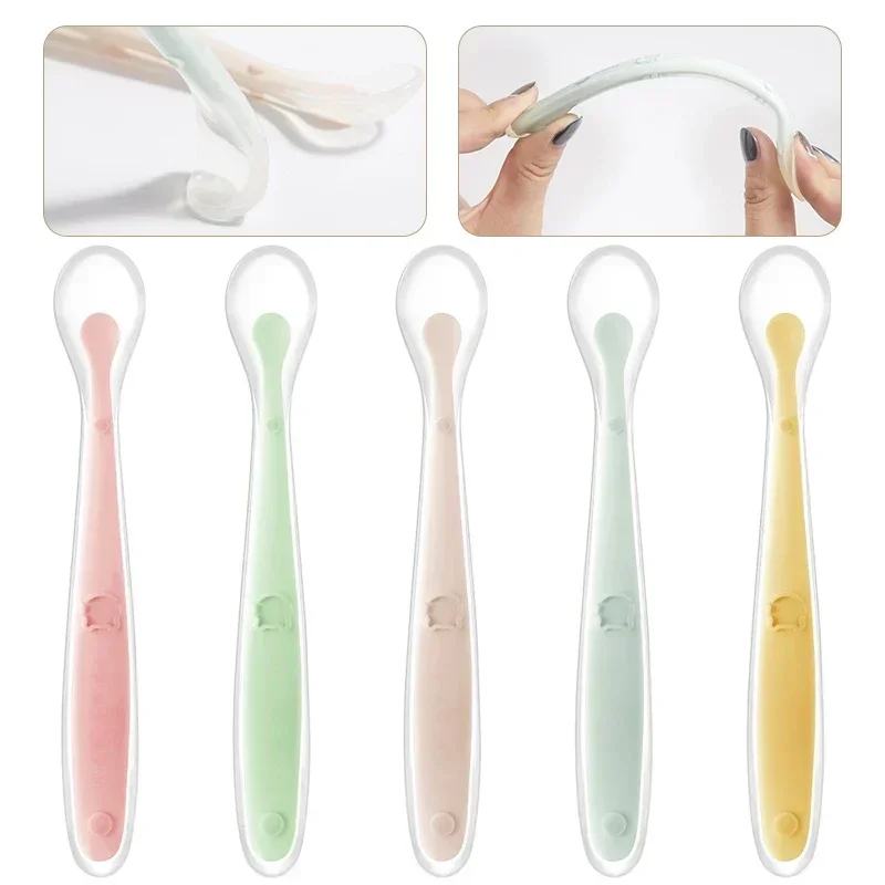 부드러운 실리콘 아기 숟가락 유아 보완 식품 먹이 훈련 - Baby Food Utensil 리뷰 및 가격