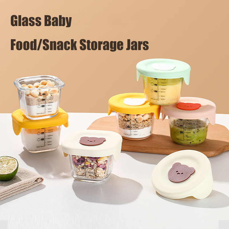 뚜껑이 달린 유리 유아용 식품 보관 항아리, 누수 방지 - Baby Food Containers Glass 리뷰 및 가격
