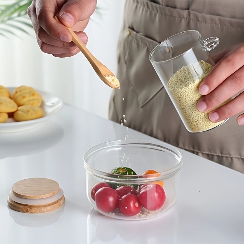 280ml 캔디 병, 비스킷 병, 밀폐된 대나무 뚜껑과 - Baby Food Containers Glass 리뷰 및 가격